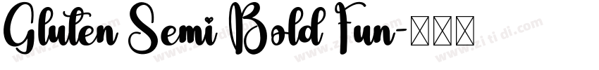 Gluten Semi Bold Fun字体转换